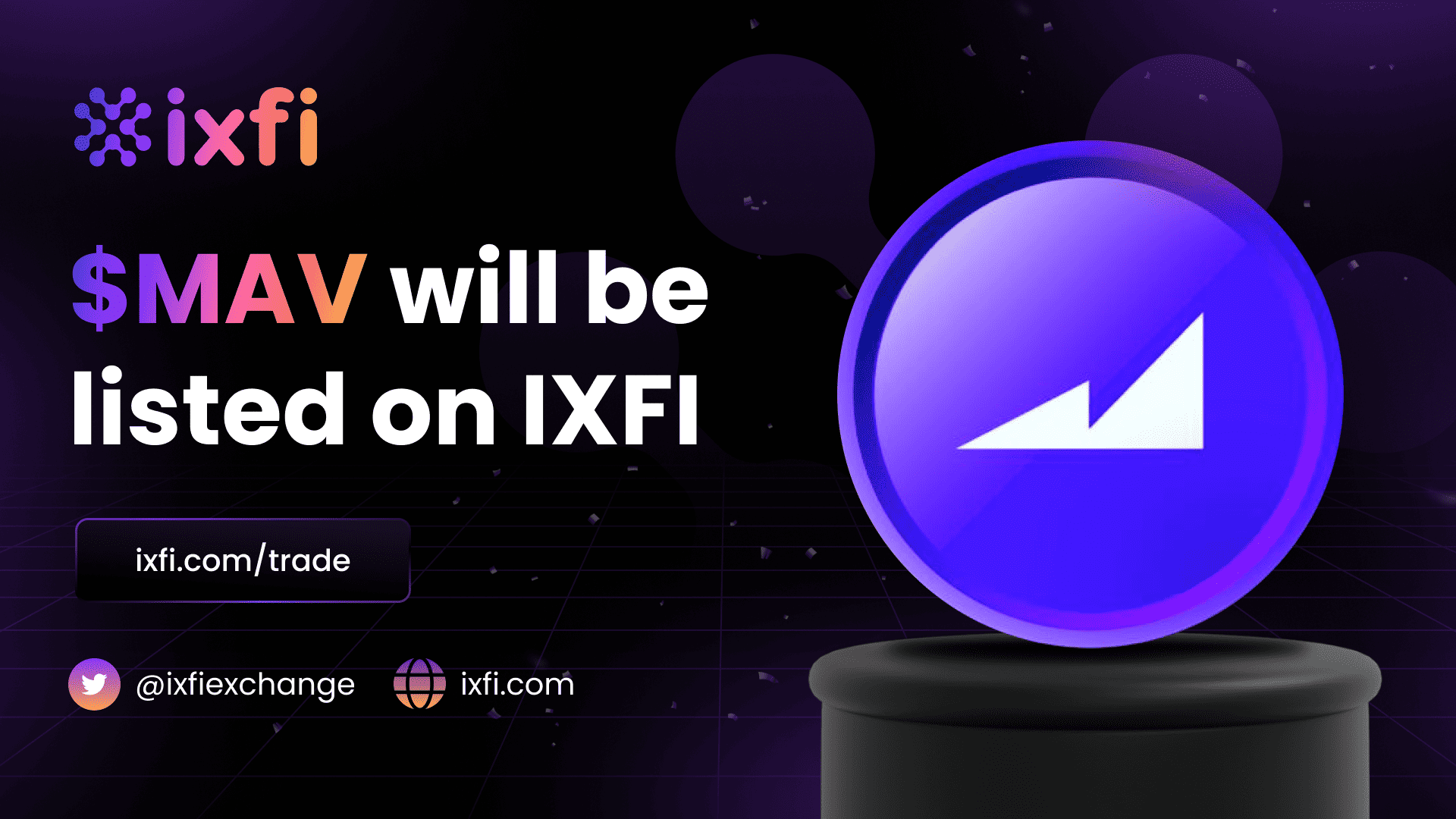 IXFI Listing MAV Maverick protocol